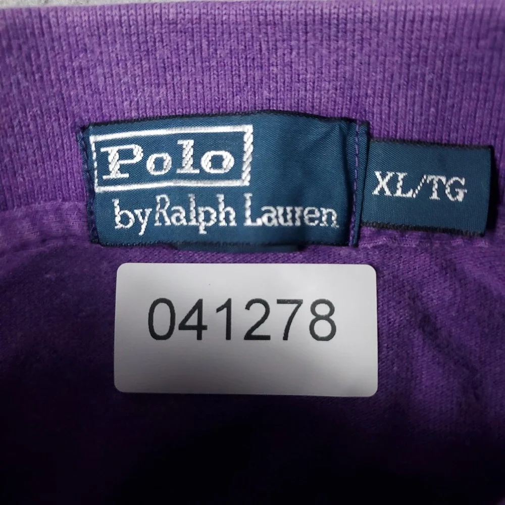 Ralph Lauren Polo Shirt Mens XL Purple Pony Casual Short Sleeve *